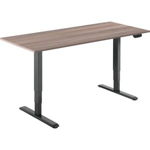 AlzaErgo Table ET1 NewGen fekete + 140×80 cm-es, szürke tölgy laminált asztallap kép