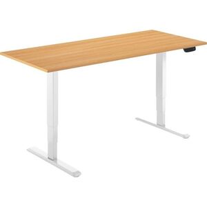AlzaErgo Table ET1 NewGen fehér + 140×80 cm-es laminált tölgy asztallap kép