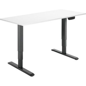 AlzaErgo Table ET1 NewGen fekete + TTE-01 140x80cm fehér laminált asztallap kép
