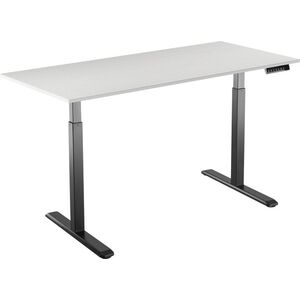 AlzaErgo Table ET2, fekete + asztallap, 140 × 80 cm, laminált fehér tölgy kép
