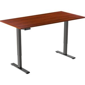 AlzaErgo Table ET2 Essential fekete + 120 × 80 cm-es gesztenye laminált asztallap kép
