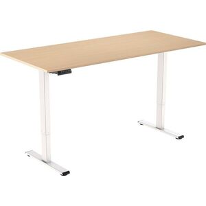 AlzaErgo Table ET2 Essential fehér + 140×80 cm laminált nyírfa asztallap kép