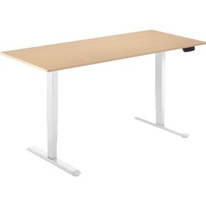 AlzaErgo Table ET1 NewGen fehér + 140×80 cm laminált nyírfa asztallap kép