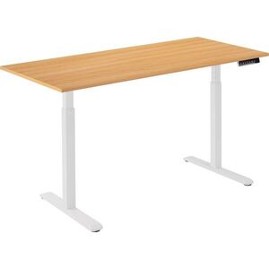 AlzaErgo Table ET2 fehér + 140×80 cm laminált tölgy asztallap kép