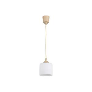 Brilagi - RETRO GLASS LED függeszték zsinóron, 1xE27/60W/230V, átm. 10 cm, bézs/fehér NSTK7006+TK8619A kép