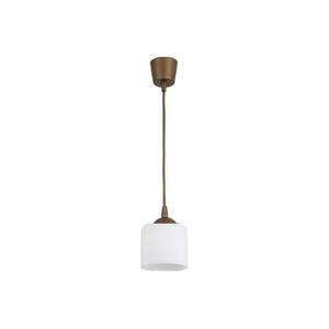 Brilagi - LED függeszték kábellel RETRO GLASS 1xE27/60W/230V Ø 10 cm barna/fehér NSTK7006+TK8611A kép