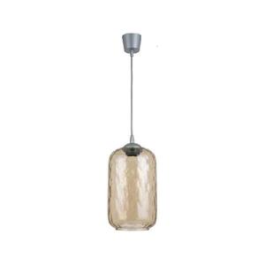 Brilagi - kábeles LED függőlámpa R GLASS 1xE27/60W/230V, Ø 14 cm, ezüst/füstbarna NSTK7701+TK8612A kép