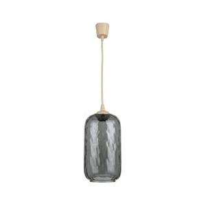 Brilagi - LED csillár zsinóron R GLASS 1xE27/60W/230V átm. 14 cm bézs/füstszürke NSTK7501+TK8619A kép