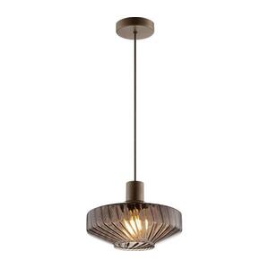 Brilliant - LYN kábeles függőlámpa 1xE27/20W/230V, Ø 28 cm, barna/füstbarna 51500/20 kép