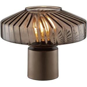 Brilliant - Asztali lámpa LYN 1xE27/20W/230V barna/füstös barna 60360/20 kép