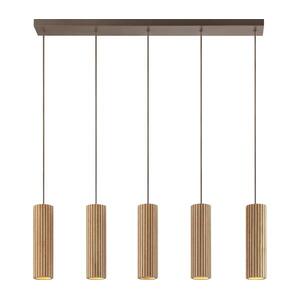 Brilliant - Kábeles függőlámpa LAKEWOOD 5xGU10/10W/230V barna 51574/20 kép