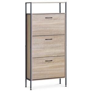 Cipősszekrény rekeszekkel G1009 OAK, tölgyfa, 3 emelet kép