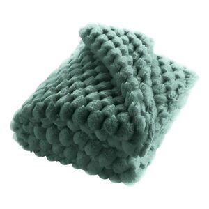 Zöld mikroplüss takaró 220x240 cm Frosty – douceur d'intérieur kép