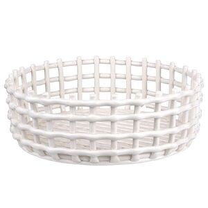 CRAFT kerámia kosár, fehér Ø28 cm kép