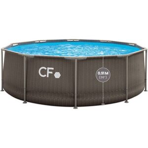 CF GROUP Frame Fémvázas medence, rattan mintás, tartozékok nélkül, 3, 05 × 0, 91 m kép