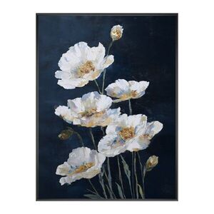 Nyomtatott keretezett kép 60x80 cm White Poppies – Styler kép