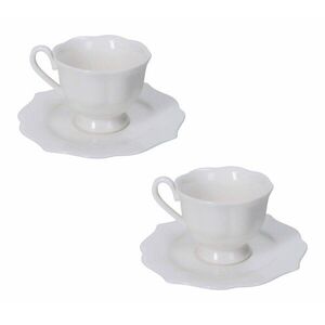 Fehér new bone china csésze szett 2 db-os 80 ml Queen – Brandani kép