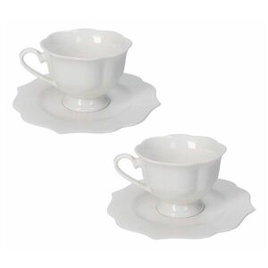 Fehér new bone china csésze szett 2 db-os 170 ml Queen – Brandani kép