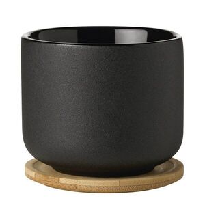 Fekete kőedény csésze cappucinóhoz 200 ml Theo – Stelton kép