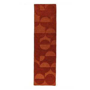 Terrakotta színű kézi szövésű gyapjú futószőnyeg 60x230 cm Gigi – Flair Rugs kép
