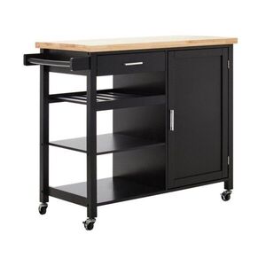 Kaucsukfa gurulós konyhasziget 48x105 cm Frankfurt – Premier Housewares kép