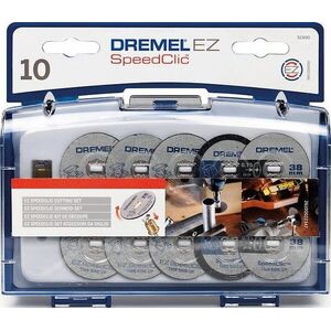 DREMEL 2615S690JA SpeedClic vágótárcsa szett, 10 db + szorítótüske kép
