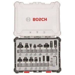 BOSCH 2607017472 vegyes alakmaróbetét készlet, 8 mm-es szárral, 15 db kép