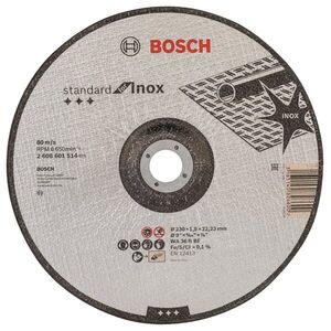 BOSCH 2608601514 Standard Inox WA 36 R BF profilozott vágókorong, 230 mm, 22, 23 mm, 1, 9 mm kép
