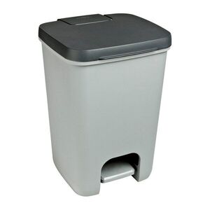 Szürke műanyag pedálos szemetes 20 l Essentials – Curver kép