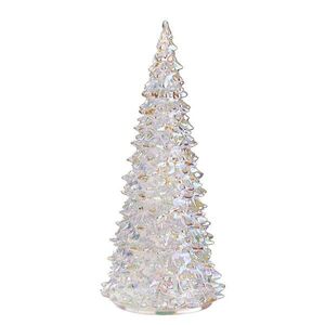 CRYSTAL LED üveg fenyő 23 cm gyöngyház szín kép
