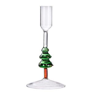 X-MAS üveg gyertyatartó 17, 5 cm , karácsonyfa kép