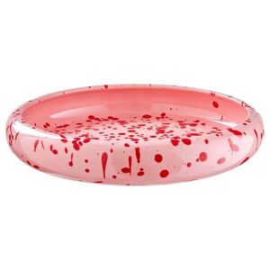BOOGY SPLASH tésztás tányér 24 cm , rózsaszín/piros kép