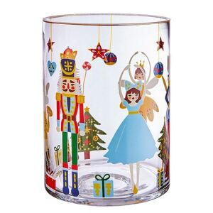 CHRISTMAS DELIGHT üveg szélfogó 20 cm , diótörő kép