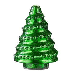 X-MAS üveg fenyő 10 cm , zöld kép