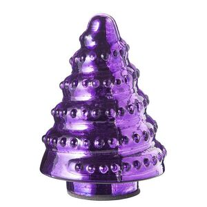 X-MAS üveg fenyő 10 cm , lila kép