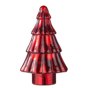 X-MAS üveg fenyő 20 cm , piros kép