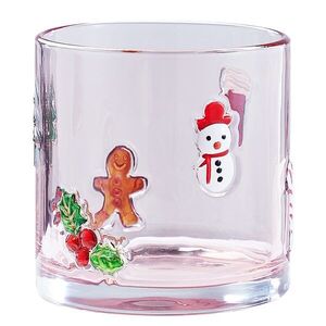X-MAS üveg szélfogó 10 cm , karácsony kép