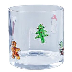 X-MAS üveg szélfogó 15 cm , karácsony kép