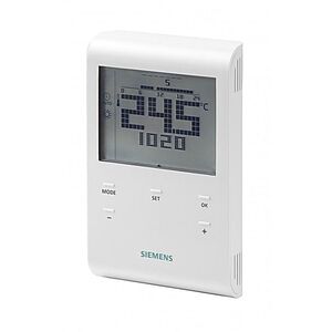Siemens termostat RDE100.1 Heti programozható digitális elemes szobatermosztát, vezetékes kép