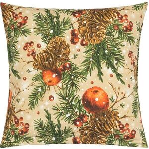 BELLATEX karácsonyi, 45 × 45 cm 55 / 125 Karácsonyi tobozok és alma kép