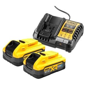 DEWALT PowerStack induló szett akkumulátor 2 x 5 Ah töltővel kép