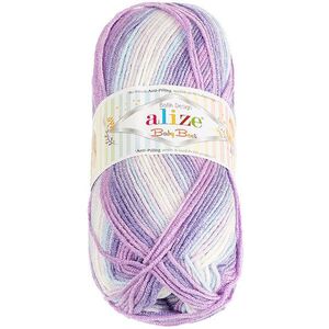 Bellatex Baby Best Batik 100 g - 3483 fehér, kék, lila kép