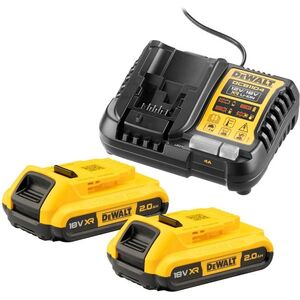 DEWALT XR nabíječka a 2 × akumulátor 18V (2 Ah) kép