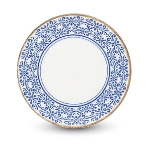 Fehér-kék desszertes porcelán tányér ø 16 cm Azul – BonBistro kép