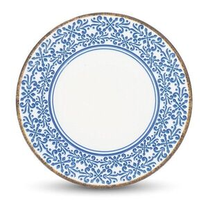Fehér-kék porcelán tányér ø 27 cm Azul – BonBistro kép
