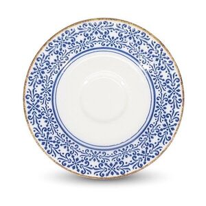 Fehér-kék porcelán csészealj ø 14 cm Azul – BonBistro kép