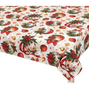 BELLATEX Asztalterítő karácsonyi, 132, 70 × 70 cm, karácsonyi díszek, arany kép