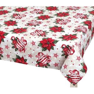 BELLATEX Asztalterítő karácsonyi, 131, 70 × 70 cm, karácsonyi csillag és díszek kép