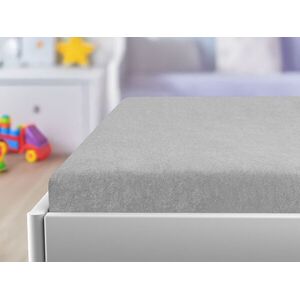 Gyerek frottír lepedő 60x120 cm világosszürke kép