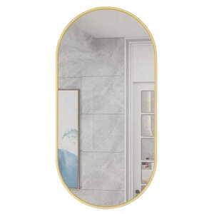 Ovális fali tükör OLVANI 80x40 cm arany kerettel kép